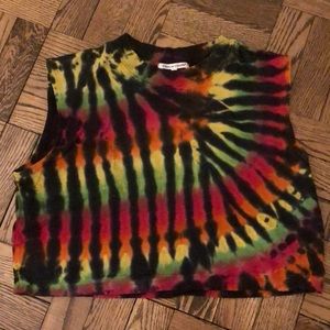 Cotton Citizen Tie dye cropped muscle tank